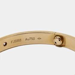 Pre Owned Cartier Love 4 Diamond 18k Rose Gold Bracelet 17