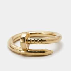 Pre Owned Cartier Juste Un Clou 18K Yellow Gold Ring Size 57