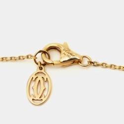 Pre Owned Cartier D'amour Diamond 18k Yellow Gold XS Model Necklace