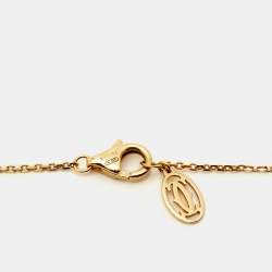 Pre Owned Cartier D'amour Diamond 18k Yellow Gold XS Model Necklace