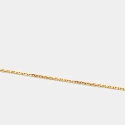 Pre Owned Cartier D'amour Diamond 18k Yellow Gold XS Model Necklace