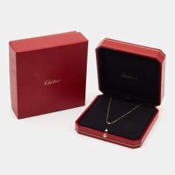 Pre Owned Cartier D'amour Diamond 18k Yellow Gold XS Model Necklace
