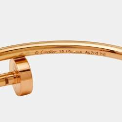 Pre Owned Cartier Juste Un Clou 18k Rose Gold Small Model Bracelet 15