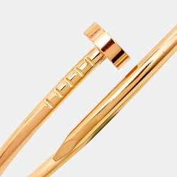 Pre Owned Cartier Juste Un Clou 18k Rose Gold Small Model Bracelet 15