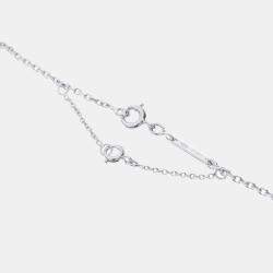 Pre Owned Cartier Heart 18K White Gold Sapphire Necklace