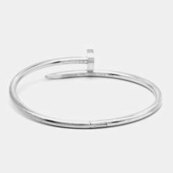 Pre Owned Cartier Juste Un Clou 18k White Gold Bracelet 19