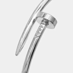 Pre Owned Cartier Juste Un Clou 18k White Gold Bracelet 19