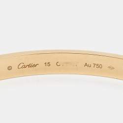 Pre Owned Cartier Love 18k Yellow Gold Bracelet 15