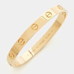 Pre Owned Cartier Love 18k Yellow Gold Bracelet 15