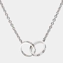 مملوكة مسبقًا Cartier Love Interlocking Loops 18k White Gold Bracelet