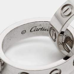مملوكة مسبقًا Cartier Love Interlocking Loops 18k White Gold Bracelet