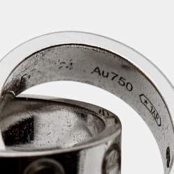 مملوكة مسبقًا Cartier Love Interlocking Loops 18k White Gold Bracelet