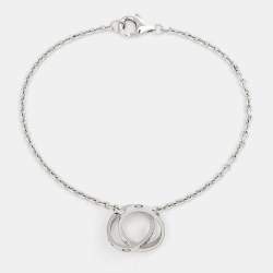 مملوكة مسبقًا Cartier Love Interlocking Loops 18k White Gold Bracelet