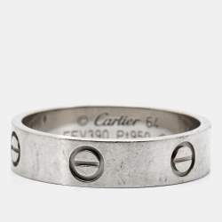Pre Owned Cartier Love Platinum Ring Size 64