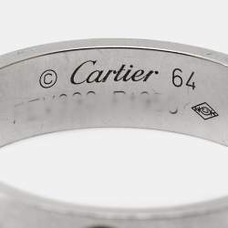 Pre Owned Cartier Love Platinum Ring Size 64