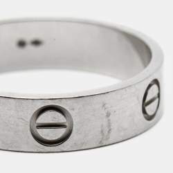 Pre Owned Cartier Love Platinum Ring Size 64
