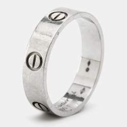 Pre Owned Cartier Love Platinum Ring Size 64