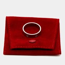 Pre Owned Cartier Love Platinum Ring Size 64