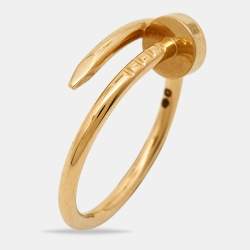 Pre Owned Cartier Juste Un Clou 18k Yellow Gold Small Model Ring Size 53