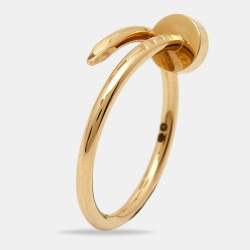 Pre Owned Cartier Juste Un Clou 18k Yellow Gold Small Model Ring Size 53