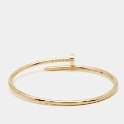 Pre Owned Cartier Juste Un Clou 18k Yellow Gold Small Model Bracelet 16