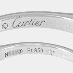Pre Owned Cartier Platinum and Diamond Solitaire 1895 Engagement Ring EU 54.5