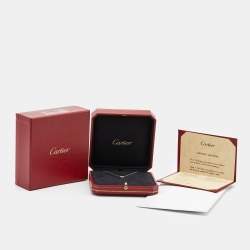 Pre Owned Cartier Trinity Ceramic Diamond 18k White Gold Necklace