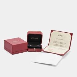 Pre Owned Cartier Trinity Ceramic Diamond 18k White Gold Earrings