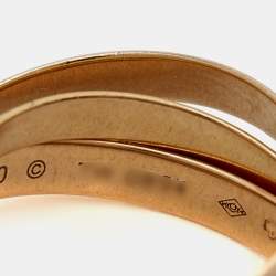 Pre Owned Cartier Trinity 18k Three Tone Gold Small Model Ring Size 50