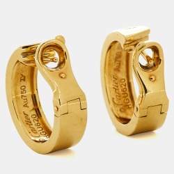 Pre Owned Cartier Love 18K Yellow Gold Hoop Earrings