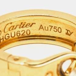 Pre Owned Cartier Love 18K Yellow Gold Hoop Earrings