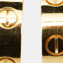 Pre Owned Cartier Love 18K Yellow Gold Hoop Earrings