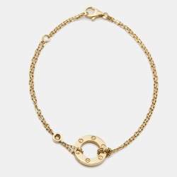 Pre Owned Cartier Love Diamond 18k Yellow Gold Bracelet