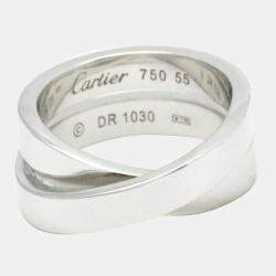 Cartier 18K White Gold Paris Nouvelle Vague Band Ring EU 55