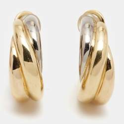 Cartier Trinity 18k Three Tone Gold Earrings