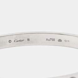 Cartier Love 18k White Gold Bracelet 18