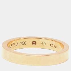 Pre Owned Cartier C De Cartier Diamond 18k Rose Gold Ring Size 50