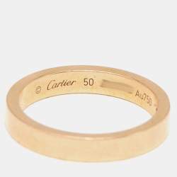 Pre Owned Cartier C De Cartier Diamond 18k Rose Gold Ring Size 50