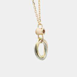Pre Owned Cartier 18K Yellow Gold, Rose Gold, White Gold and Diamond Trinity Pendant Necklace