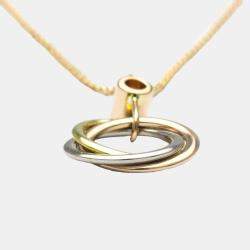 Pre Owned Cartier 18K Yellow Gold, Rose Gold, White Gold and Diamond Trinity Pendant Necklace