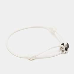 Pre Owned Cartier Love Diamond Ceramic 18k White Gold Bracelet