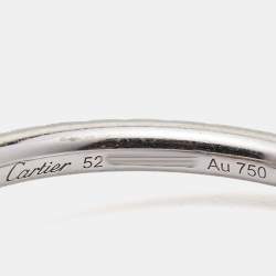 Pre Owned Cartier Juste Un Clou Diamonds 18k White Gold Ring Size 52