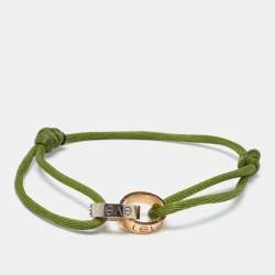 Pre Owned Cartier Love Interlocking Loops 18k Two Tone Cord Bracelet