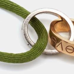 Pre Owned Cartier Love Interlocking Loops 18k Two Tone Cord Bracelet