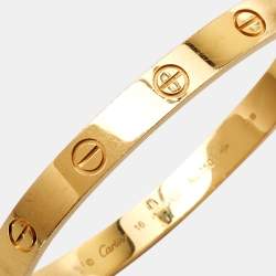Pre Owned Cartier Love 18k Yellow Gold Bracelet 16