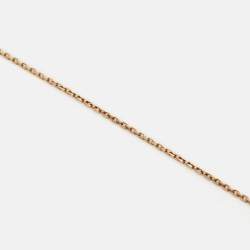 Pre Owned Cartier Amulette De Cartier Malachite Diamond 18k Rose Gold XS Model Necklace