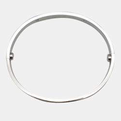 Cartier 18K White Gold and Diamond Love Bangle Bracelet