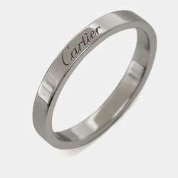 Pre Owned Cartier C De Cartier Platinum Wedding Band Ring EU 64