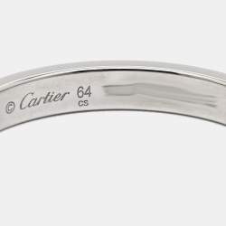 Pre Owned Cartier C De Cartier Platinum Wedding Band Ring EU 64