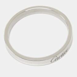 Pre Owned Cartier C De Cartier Platinum Wedding Band Ring EU 64